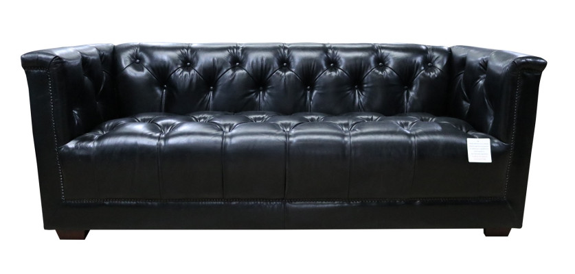 Sofa Chesterfield 3-Seater Vintage Aviator Airplane Genuine leather Aluminum Sofas
