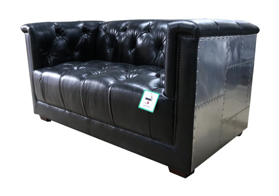 Genuine leather sofa two-seater aircraft chair aviator armchair new leather chair