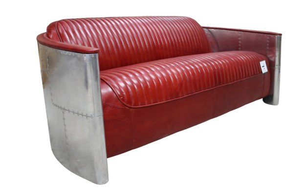 Leather Sofa Couch Upholstery Sofa Aluminum Three Seater Vintage Luxury Furniture Sofas new