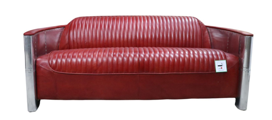 Leather Sofa Couch Upholstery Sofa Aluminum Three Seater Vintage Luxury Furniture Sofas new