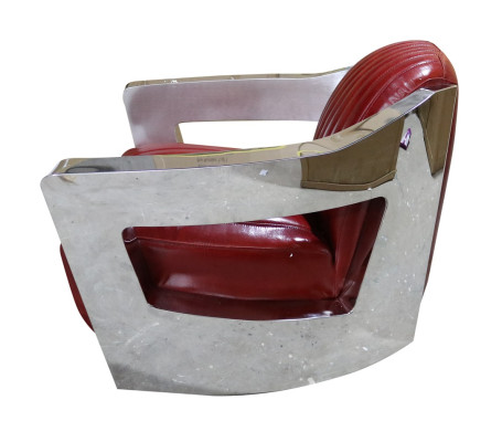 Vintage leather armchair red genuine leather retro armchair design club chair aviator