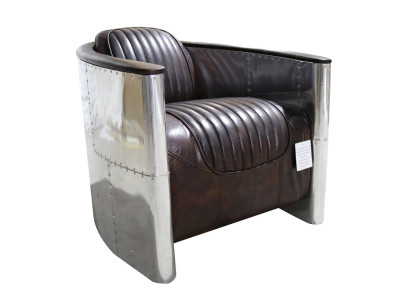 Armchair Design Genuine leather Vintage Luxury Furniture Upholstery Aviator Airplane