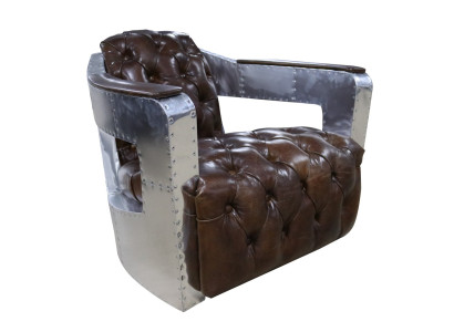 Beautiful vintage Chesterfield ear cheek armchair club chair airplane