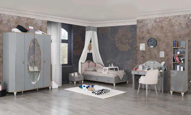Complete Youth Room Childrens room Bed Wardrobe Desk 5-piece Furniture