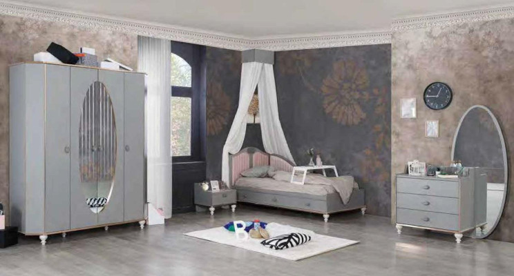 Complete Youth Room Childrens room Bed Wardrobe Desk 5-piece Furniture