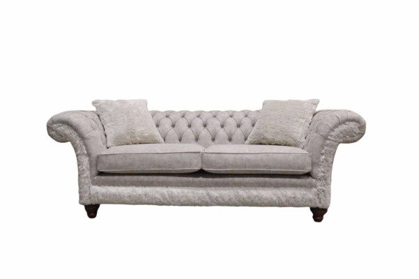 Modern Three Seater Design Upholstery Seat Textile Sofa 3 Seater Living room sofa Chesterfield Beige