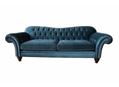 Turkis Sofa Luxury Textile Chesterfield Couch Sofas Blue Upholstery Seater Design