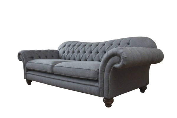 Moderm Sofa 3 Seater Luxury Textile Couch Gray Sofas Upholstery Fabric new