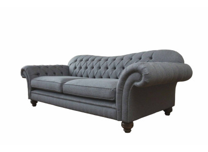 Moderm Sofa 3 Seater Luxury Textile Couch Gray Sofas Upholstery Fabric new