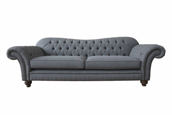 Moderm Sofa 3 Seater Luxury Textile Couch Gray Sofas Upholstery Fabric new
