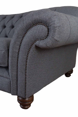 Moderm Sofa 3 Seater Luxury Textile Couch Gray Sofas Upholstery Fabric new