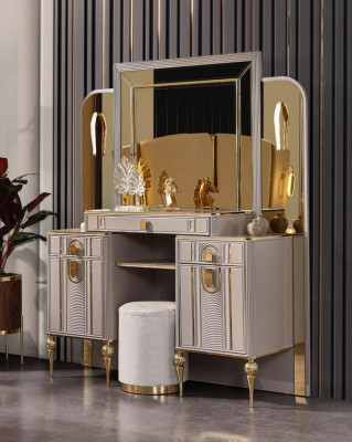 Suite Dressing table Dressing table Make-up console Console table Beige