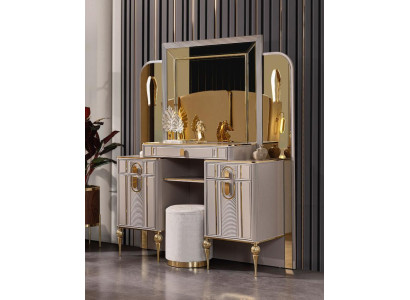 Suite Dressing table Dressing table Make-up console Console table Beige