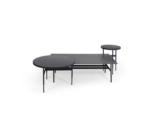 Luxury Coffee table Designer Furniture Set 3pcs 2x Side table Living room Complete