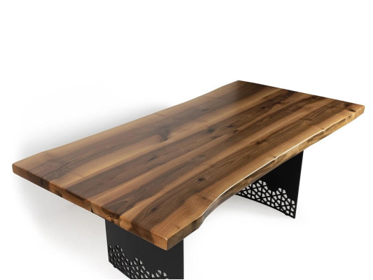 Luxury Table Brown stainless steel Design Dining Tables Wood Modern Dining table new