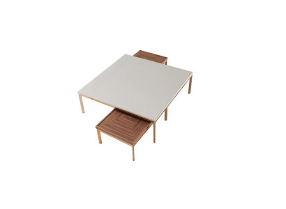 Living room Set Complete 3-piece Modern new Coffee table with 2x side table