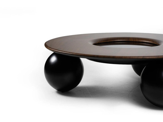 Luxury Brown Round Coffee table Living room Design Furniture Modern Furnishings