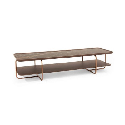 Modern Coffee table Gold Color with Porcelain Worktop Stylish new