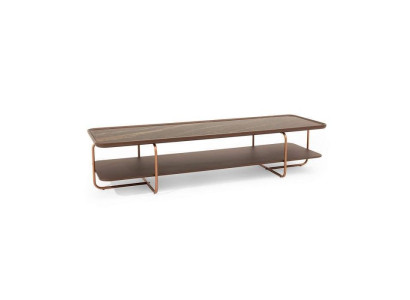 Modern Coffee table Gold Color with Porcelain Worktop Stylish new