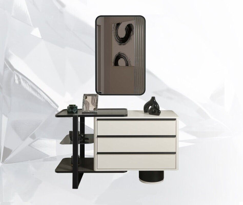 Dressing table Console table with Mirror Dressing table Modern Wood White