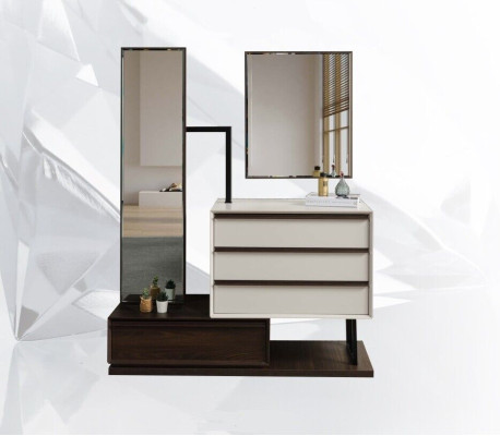 Dressing table Dressing table Console table Mirror Wood White Bedroom