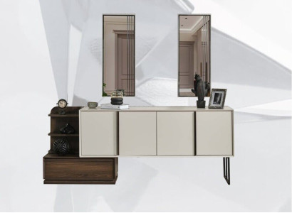 Wardrobe Sideboard with Mirror Sideboard Group Modern Chest of drawers White