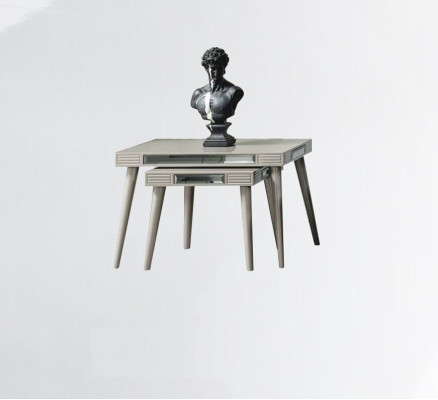 Group Side tables 2 pcs Coffee table e Sofa tables Silver Living room