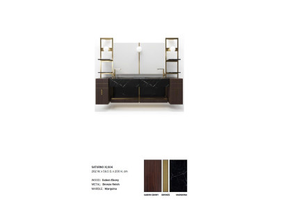 Brown Italian Washbasin Classic r vanity cabinet Classic Furniture