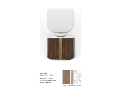 Brown Bathroom cabinet Bathroom furniture Shelf Bathroom cabinet Wooden shelves