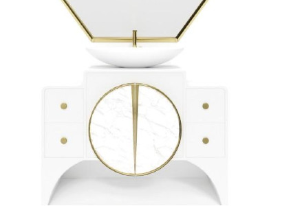 White SEBASTIAN-Washbasin Italian Bathroom -Classic base cabinet