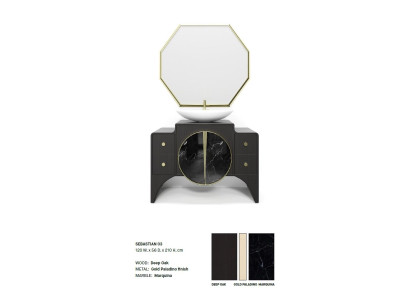 Black SEBASTIAN Italian Bathroom classic vanity unit