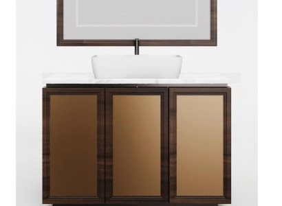 Washbasin Estro Collezioni Italian brown bathroom base cabinet for