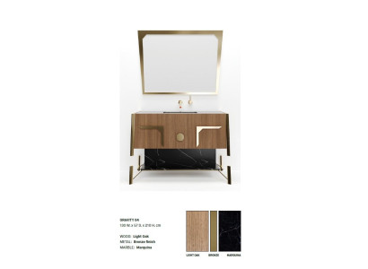 Brown Bathroom cabinet Bathroom furniture shelves Bathroom cabinet wooden shelves