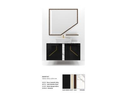 Black Bathroom cabinet Bathroom furniture Bathroom shelves Wooden shelves new
