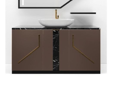 Bathroom cabinet Brown Bathroom furniture Shelf Bathroom cabinet Wooden shelves Furniture