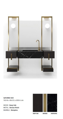 Black Washbasin fittings Bathroom furniture Italy style Classic Furniture