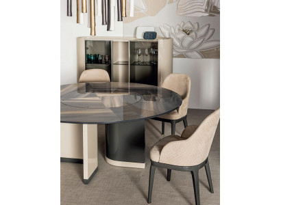 Dining room Kitchen table Dining table Chairs Dining table Glass Design Display case new 5 pcs