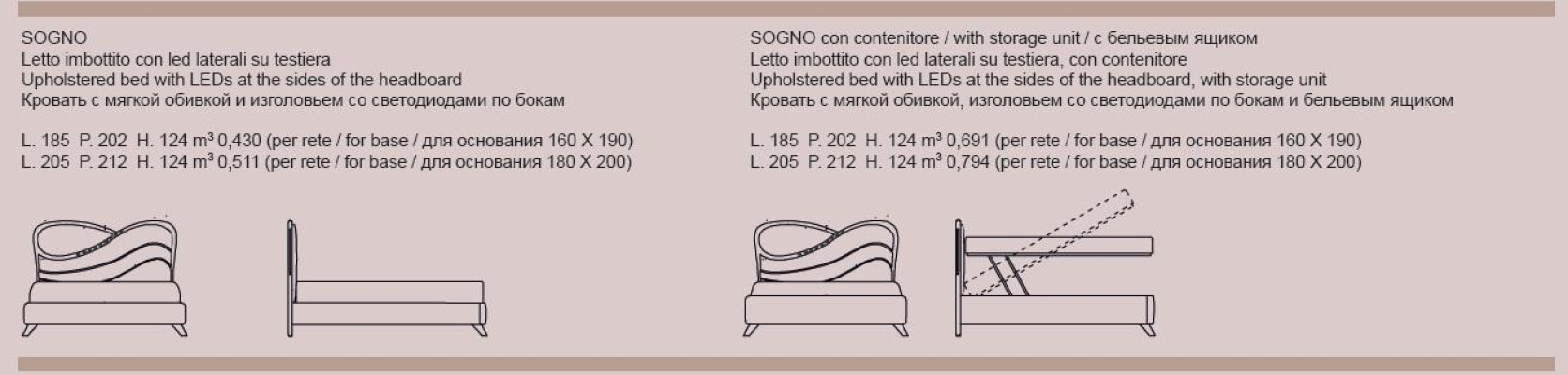 Suite Set 6-piece Bedroom Bed Bedside table Wardrobe Chest of drawers Mirror