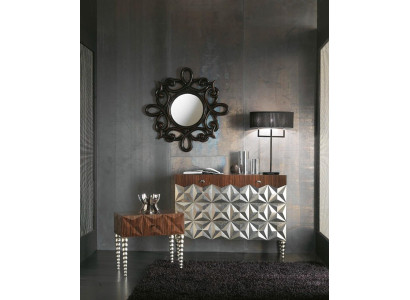 Consoles Table Chest of drawers with Mirror Luxury Class Furniture Set Style Bedside table 3-piece.