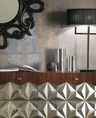 Consoles Table Chest of drawers with Mirror Luxury Class Furniture Set Style Bedside table 3-piece.