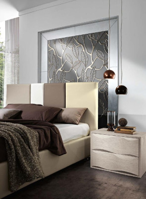 Suite Set 6-piece Bedroom Bed Bedside table Chest of drawers Mirror Wardrobe