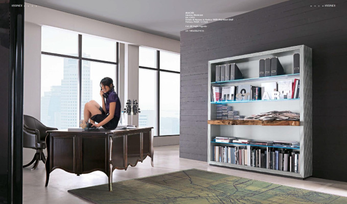 Bookshelf wooden shelf Freestanding office shelf Elegant brown bookshelf new
