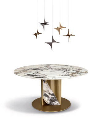 Dining room Tables Round Furniture Dining table Luxury Round Table stainless steel Italy new