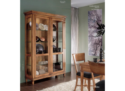 Showcases Display case xxl Glass Wardrobe Sideboard Wood Furniture Classic Shelves Cabinets