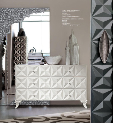 Wall mirror Classic s Wood Rectangular Mirror Design Silver Bedroom new