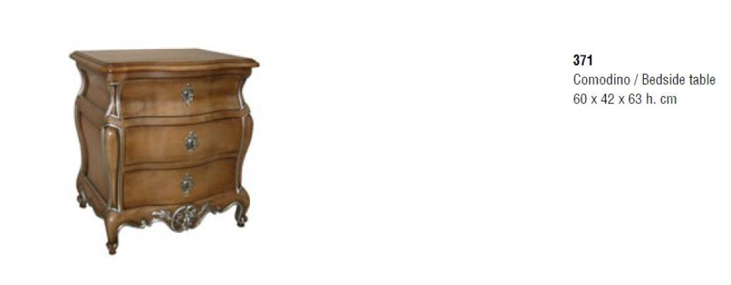 Classic r Bedside table Real wood Tables Italian Furniture Furnishings Table new