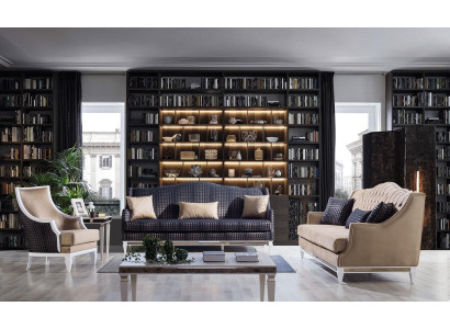 Modern Living room Sofa set Upholstery Three-seater Designer Armchair 3-piece