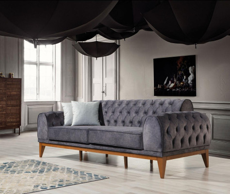 Modern sofa set designer three-seater single-seater luxury 3-seater armchair