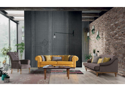 Stylish sofa set designer three-seater luxury armchair sofa set 3 pieces