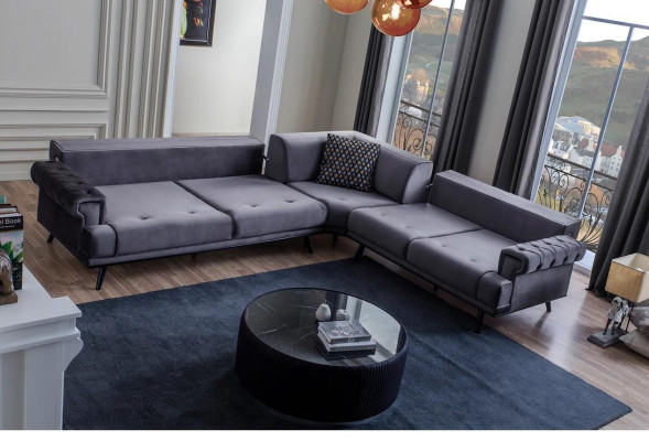 exclusive s Gray Corner sofa L-shape Designer Sofa Modern Living room Couch